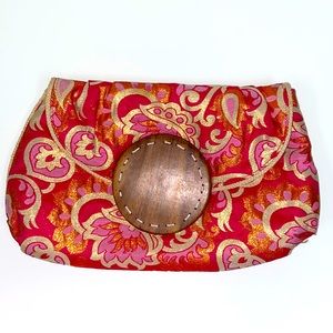 Hot Pink and Gold clutch